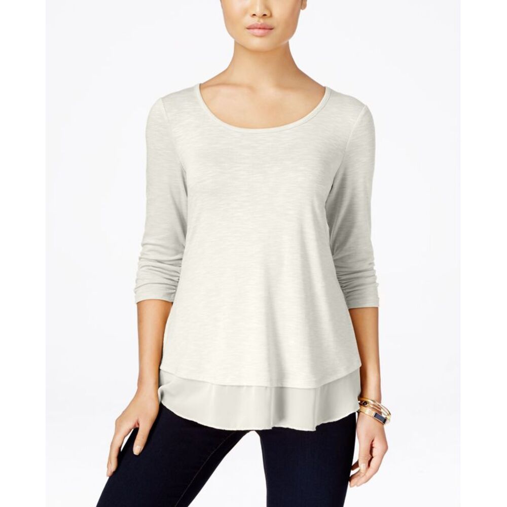 Style & Co Chiffon Hem Top